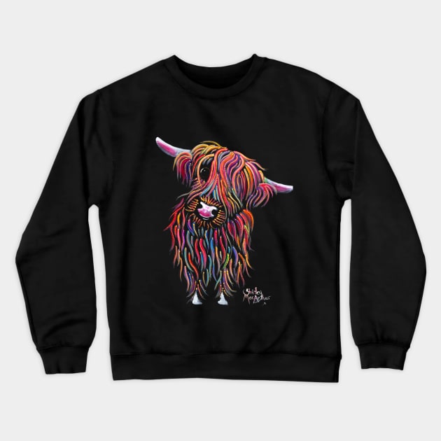 Scottish Highland Hairy Cow ' BoLLY ' Crewneck Sweatshirt by ShirleyMac